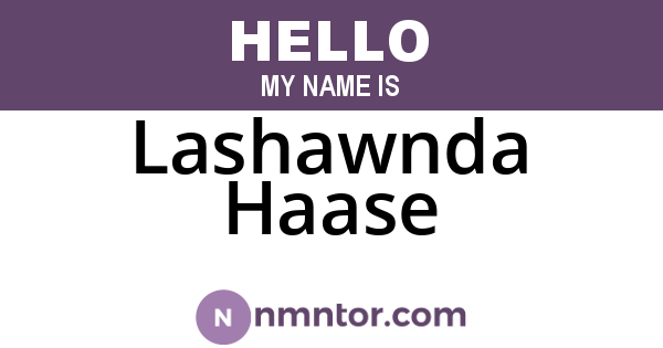 Lashawnda Haase