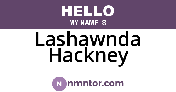 Lashawnda Hackney