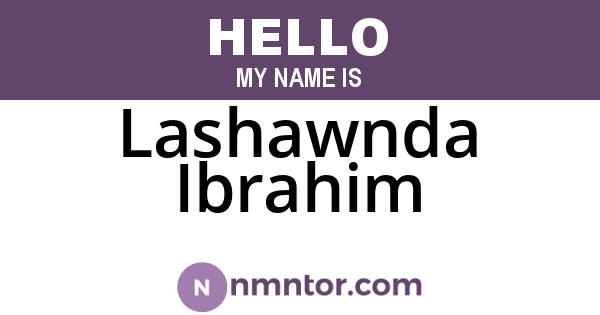 Lashawnda Ibrahim