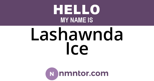 Lashawnda Ice