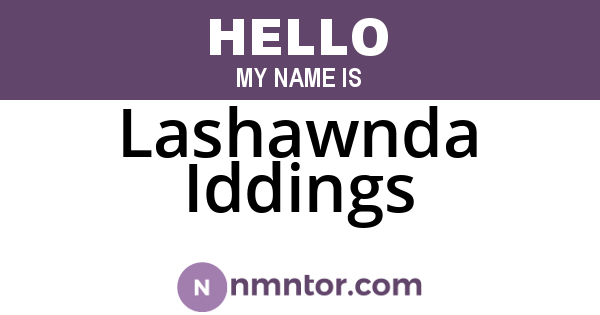 Lashawnda Iddings