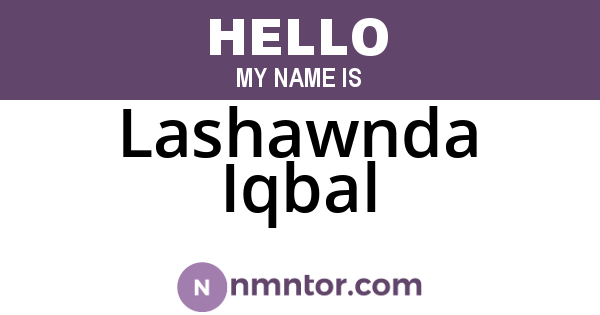 Lashawnda Iqbal