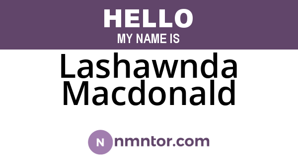 Lashawnda Macdonald
