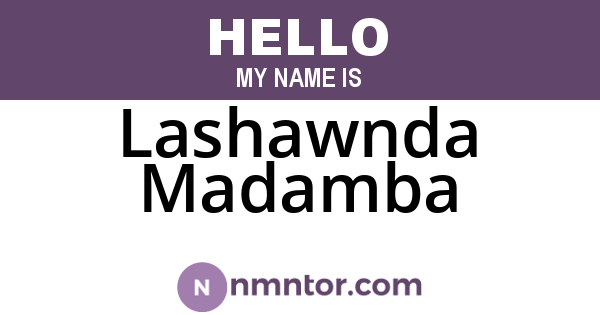 Lashawnda Madamba