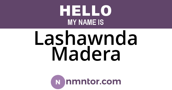 Lashawnda Madera