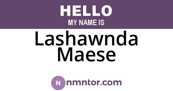 Lashawnda Maese