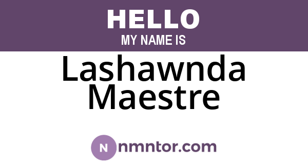 Lashawnda Maestre