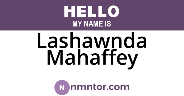 Lashawnda Mahaffey