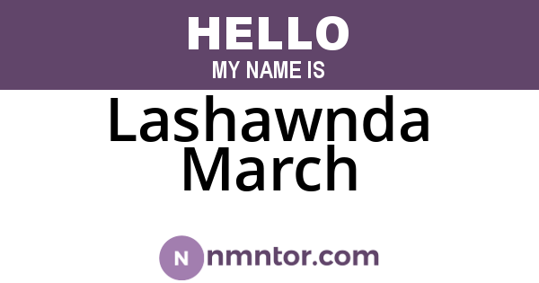 Lashawnda March