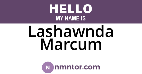 Lashawnda Marcum