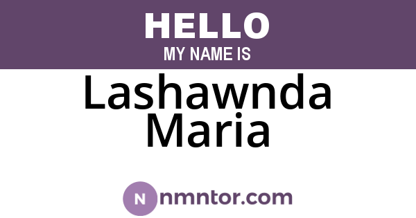 Lashawnda Maria