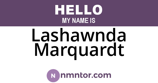 Lashawnda Marquardt