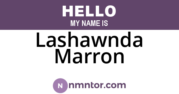 Lashawnda Marron