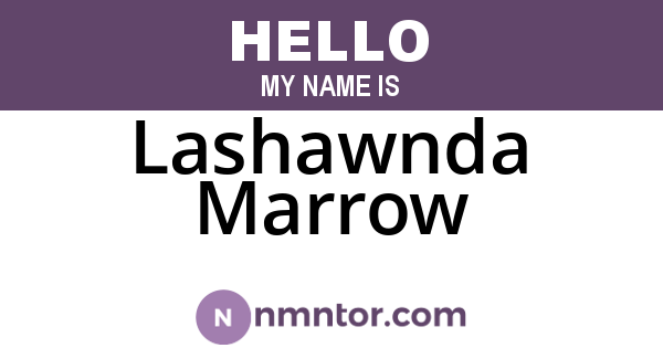 Lashawnda Marrow