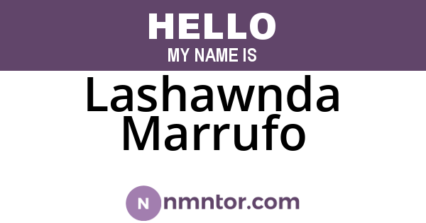 Lashawnda Marrufo