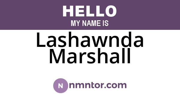 Lashawnda Marshall