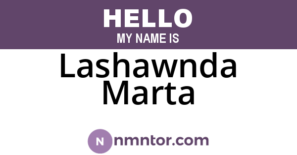 Lashawnda Marta