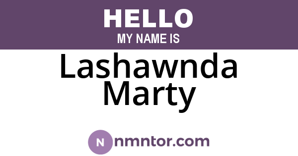 Lashawnda Marty