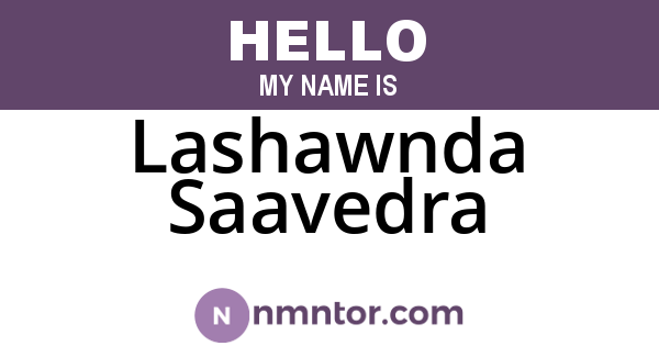 Lashawnda Saavedra