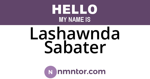 Lashawnda Sabater