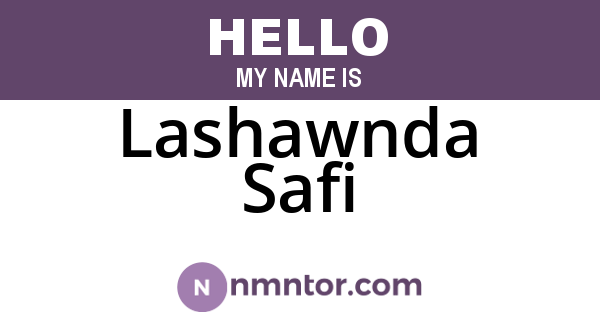 Lashawnda Safi