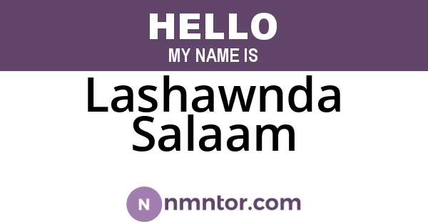 Lashawnda Salaam