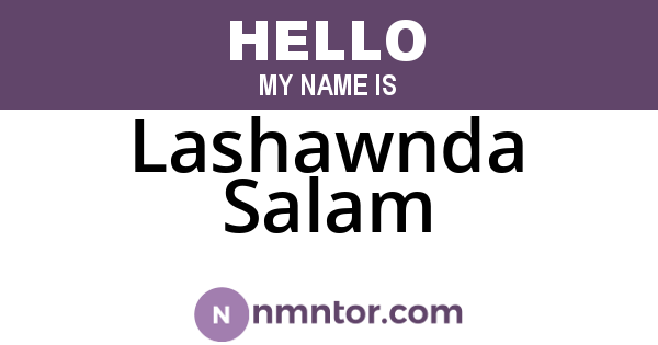 Lashawnda Salam