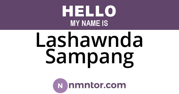 Lashawnda Sampang