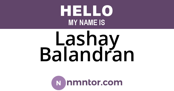 Lashay Balandran