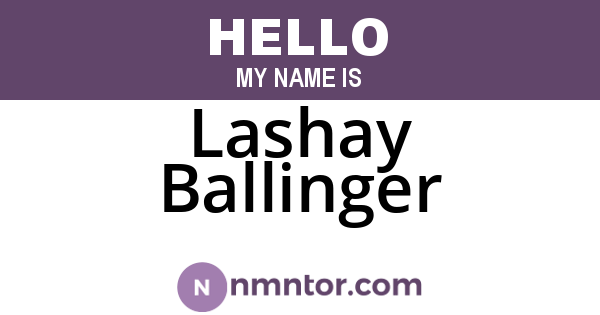 Lashay Ballinger