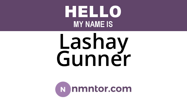 Lashay Gunner