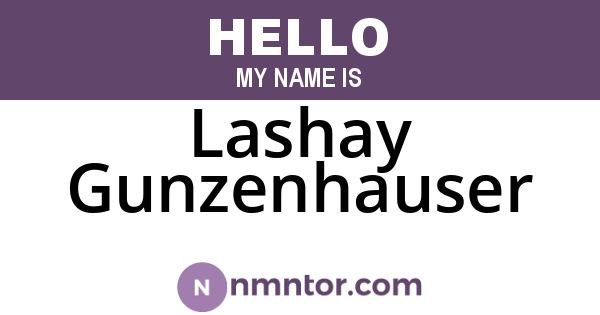 Lashay Gunzenhauser