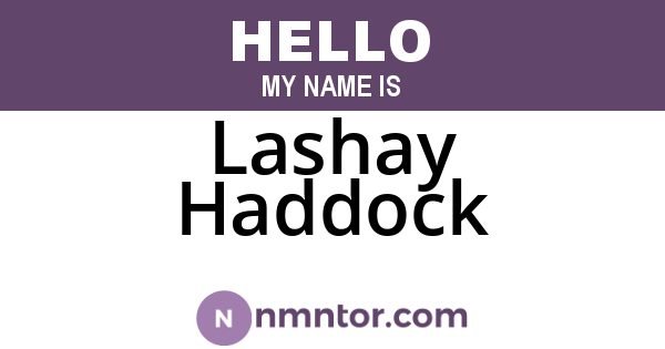 Lashay Haddock