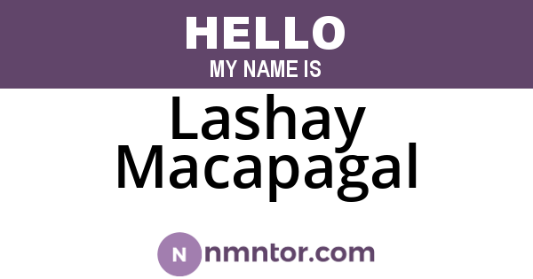 Lashay Macapagal