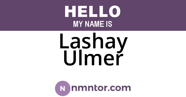 Lashay Ulmer