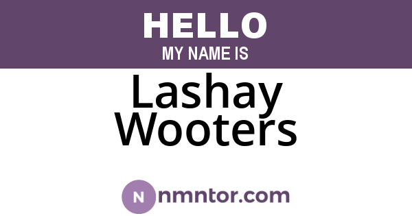 Lashay Wooters