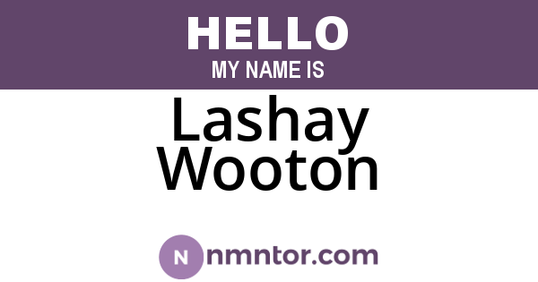 Lashay Wooton
