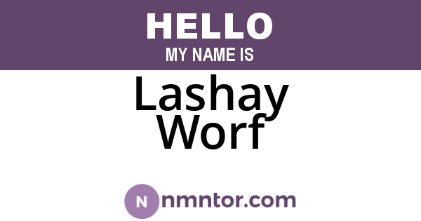 Lashay Worf