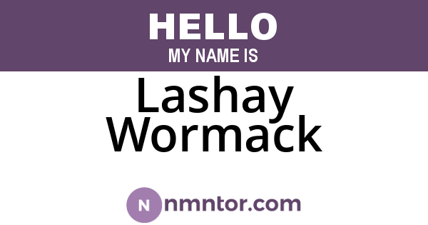 Lashay Wormack