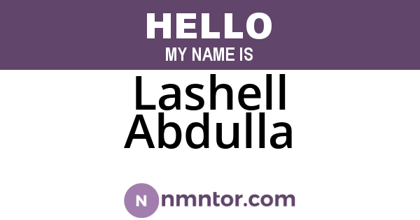 Lashell Abdulla