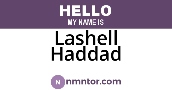Lashell Haddad