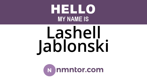 Lashell Jablonski
