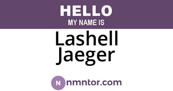 Lashell Jaeger