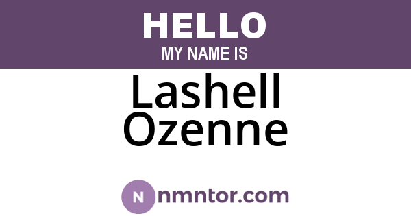 Lashell Ozenne