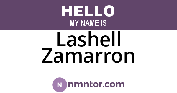 Lashell Zamarron
