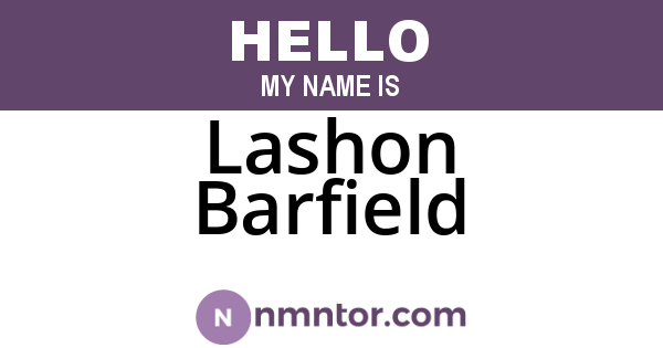 Lashon Barfield