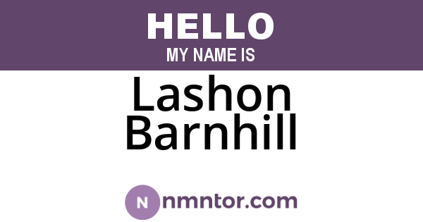 Lashon Barnhill