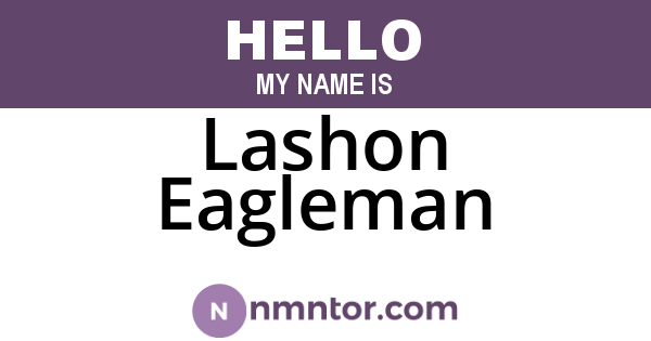 Lashon Eagleman