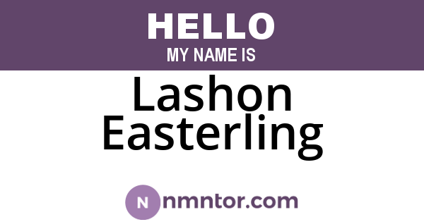 Lashon Easterling