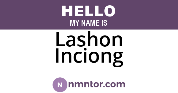Lashon Inciong